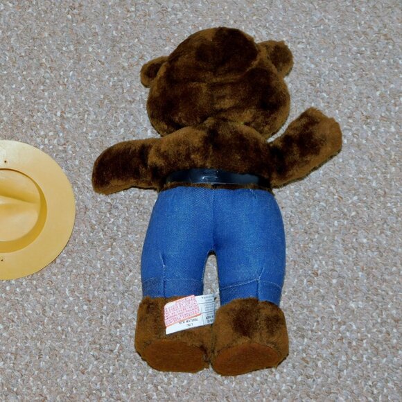 Vintage 1980 Dakin 13" Smokey Bear Plush Doll with Hat & Belt Buckle - Picture 5 of 12